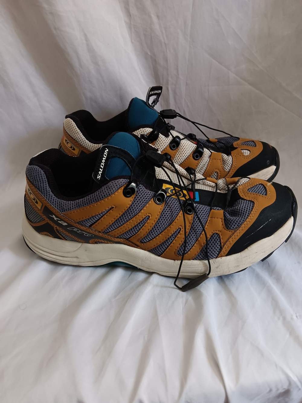 SALOMON XA PRO Trail Running Shoes Men's US 10.5 Brown Gray Quicklace Hiking
